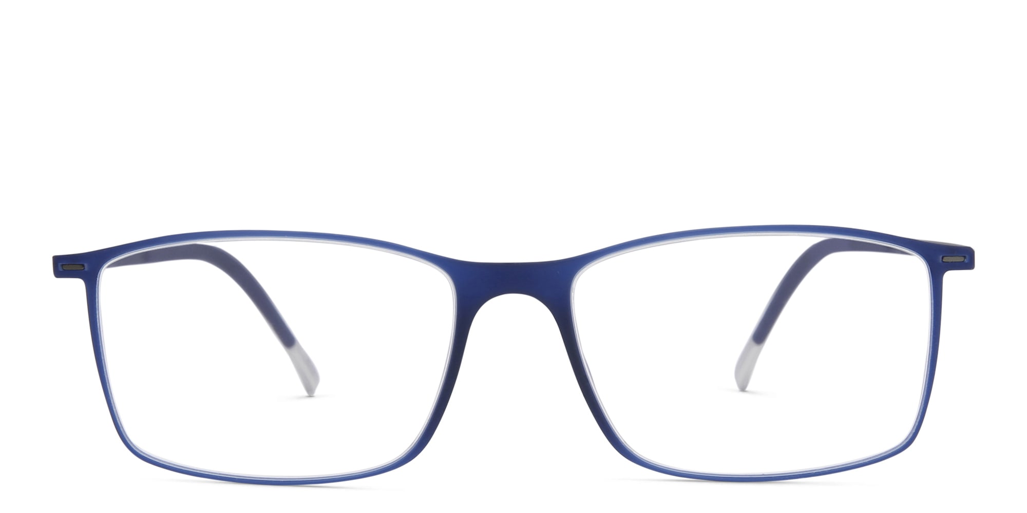 Shop Silhouette Rectangle Eyeglasses in Blue online.