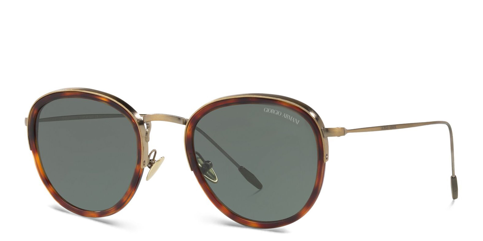 Shop GIORGIO ARMANI Round Sunglasses in Red Havana online.