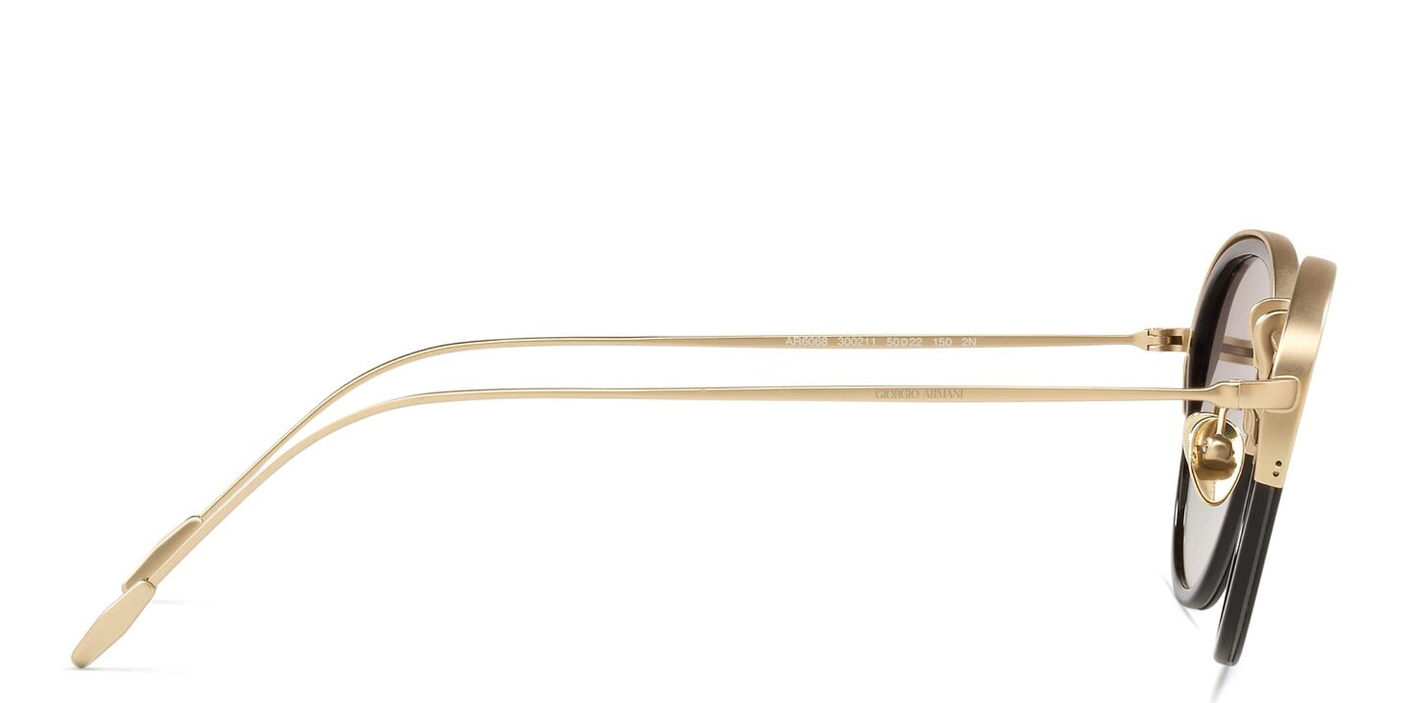 Shop GIORGIO ARMANI Round Sunglasses in Pale Gold online.