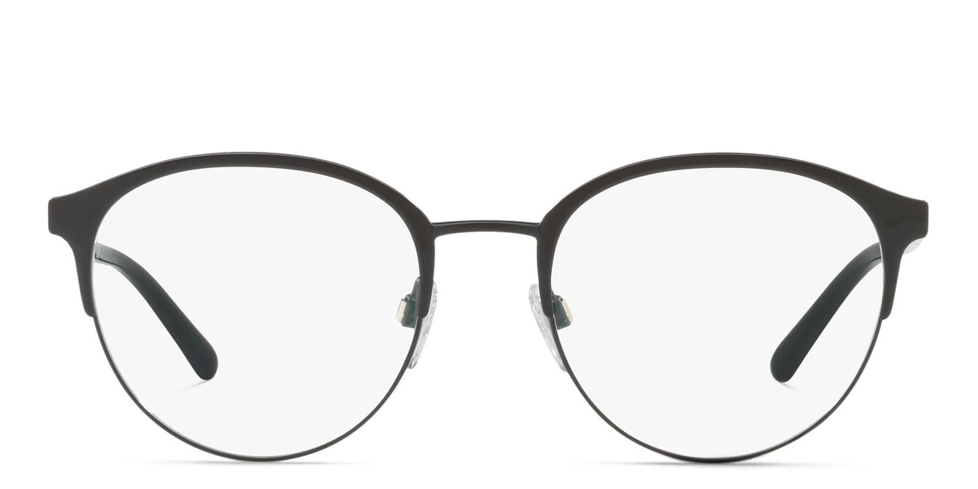 Shop BURBERRY Round Eyeglasses in Black online.
