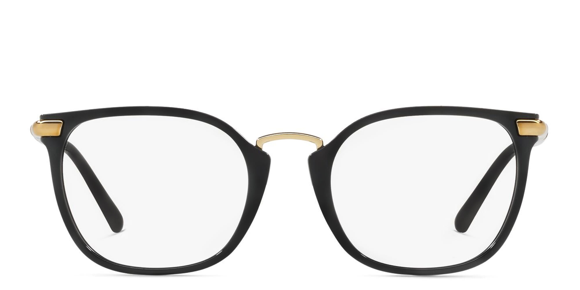 Shop BURBERRY Square Eyeglasses in Matte Black online.