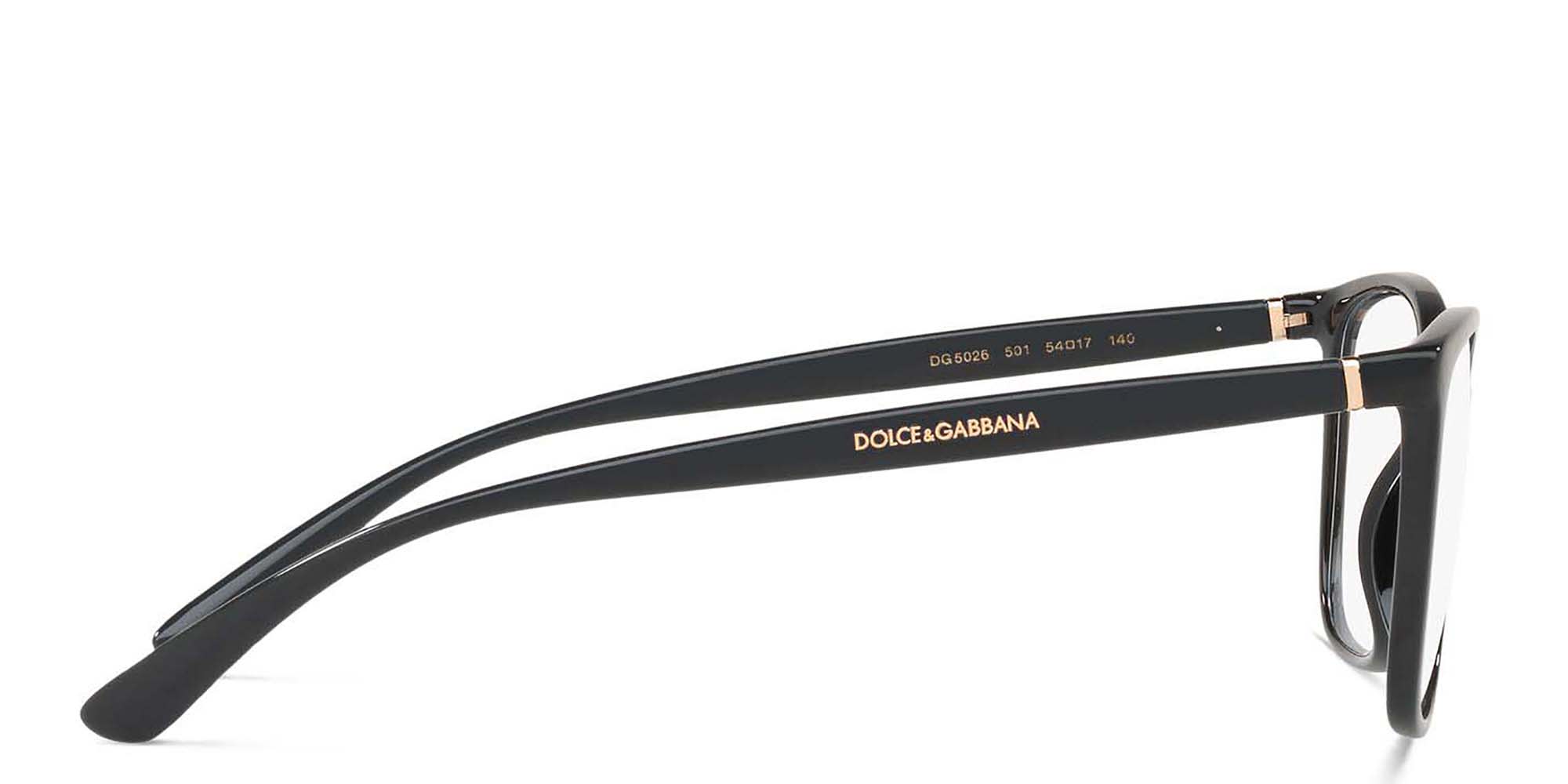 Shop Dolce & Gabbana Rectangle Eyeglasses in Black online.
