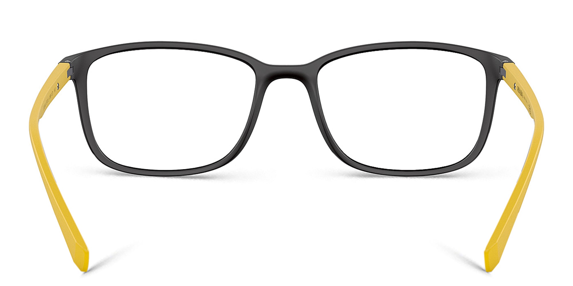 Shop Prada Linea Rossa Wide Rectangle Eyeglasses in Matte Black online.