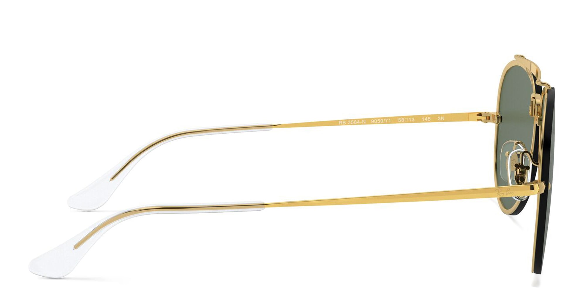 Shop Ray-Ban Blaze Aviator Unisex Rimless Sunglasses in Gold online.