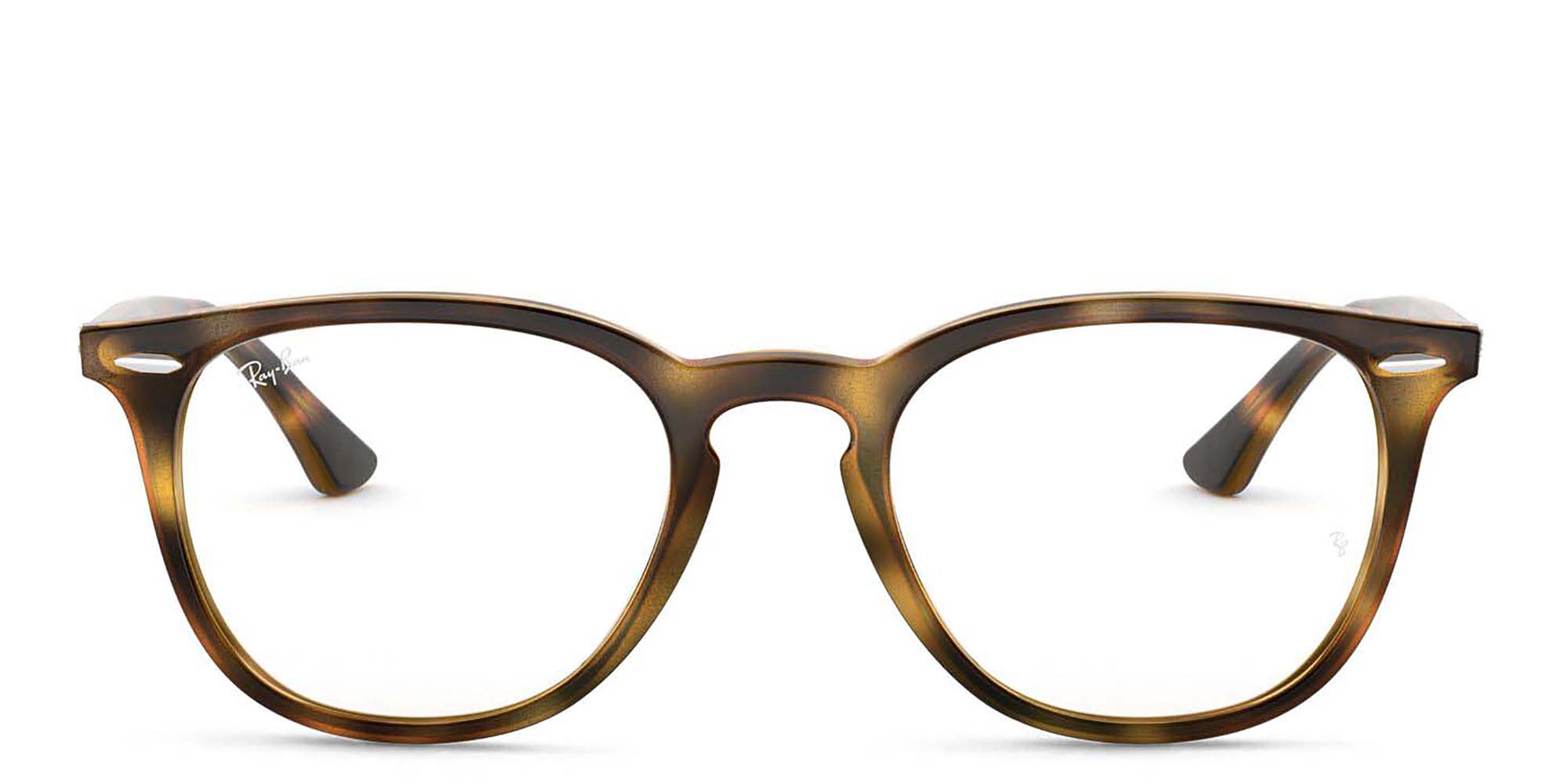 Shop Ray-Ban Unisex Round Eyeglasses in Havana online.