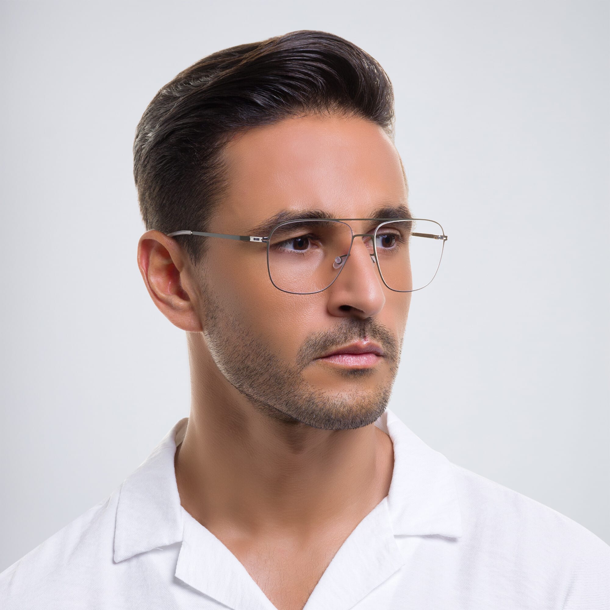 Shop MYKITA Steen Wide Aviator Eyeglasses in Black online.