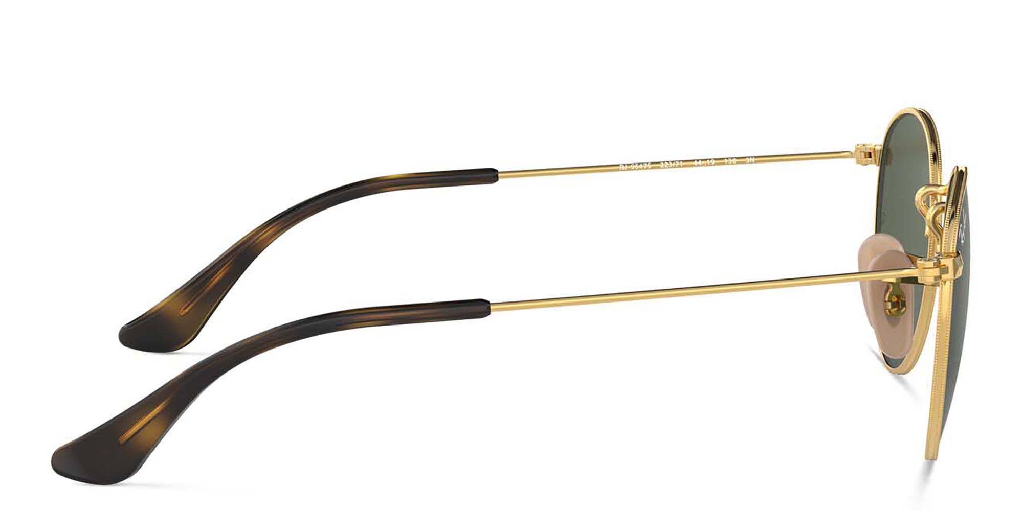 Shop Ray-Ban Junior Kids Round Sunglasses in Gold online.