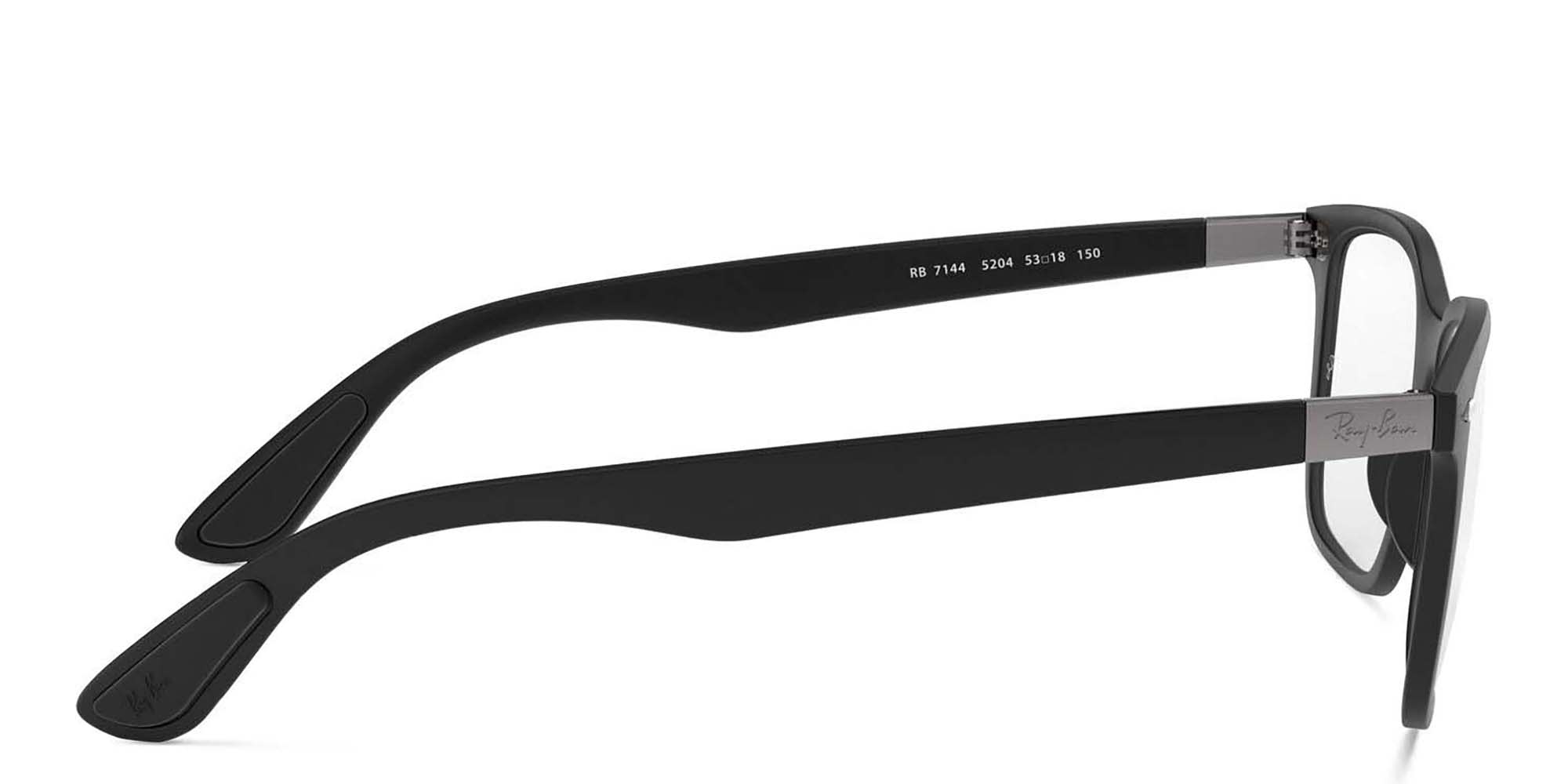 Shop Ray-Ban Unisex Rectangle Eyeglasses in Black online.