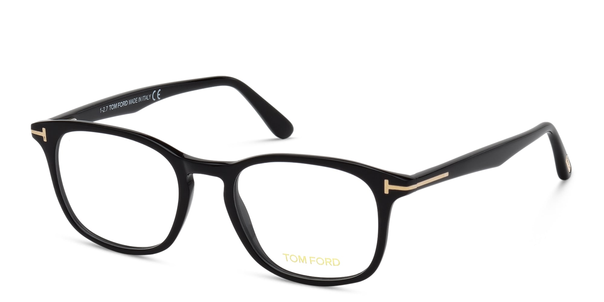 Shop TOM FORD Square Eyeglasses in Black online.