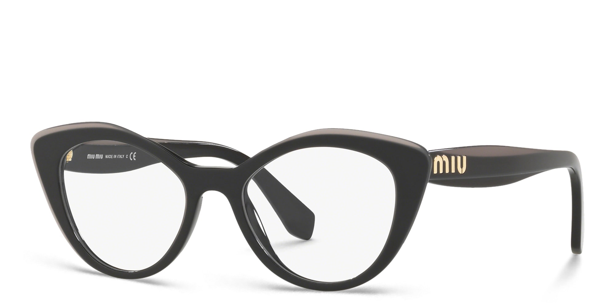 Shop MIU MIU Cat-Eye Eyeglasses in Black online.