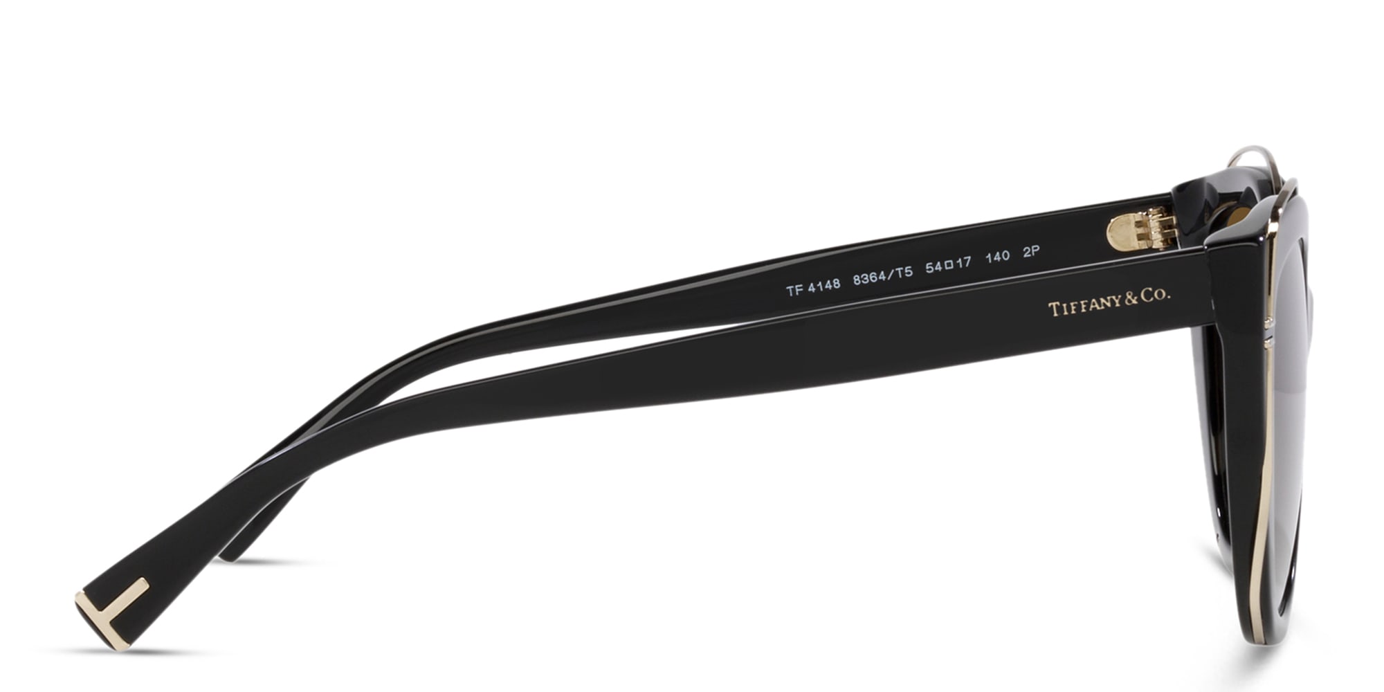 Shop TIFFANY Cat-Eye Sunglasses in Pale Gold/Black online.