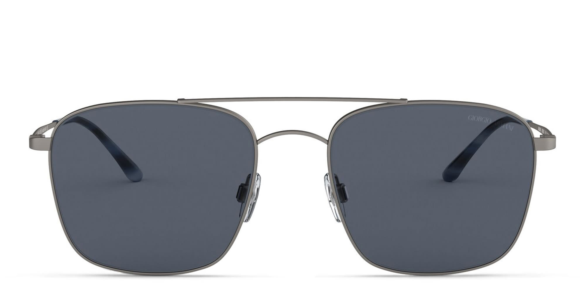 Shop GIORGIO ARMANI Square Sunglasses in Gunmetal online.