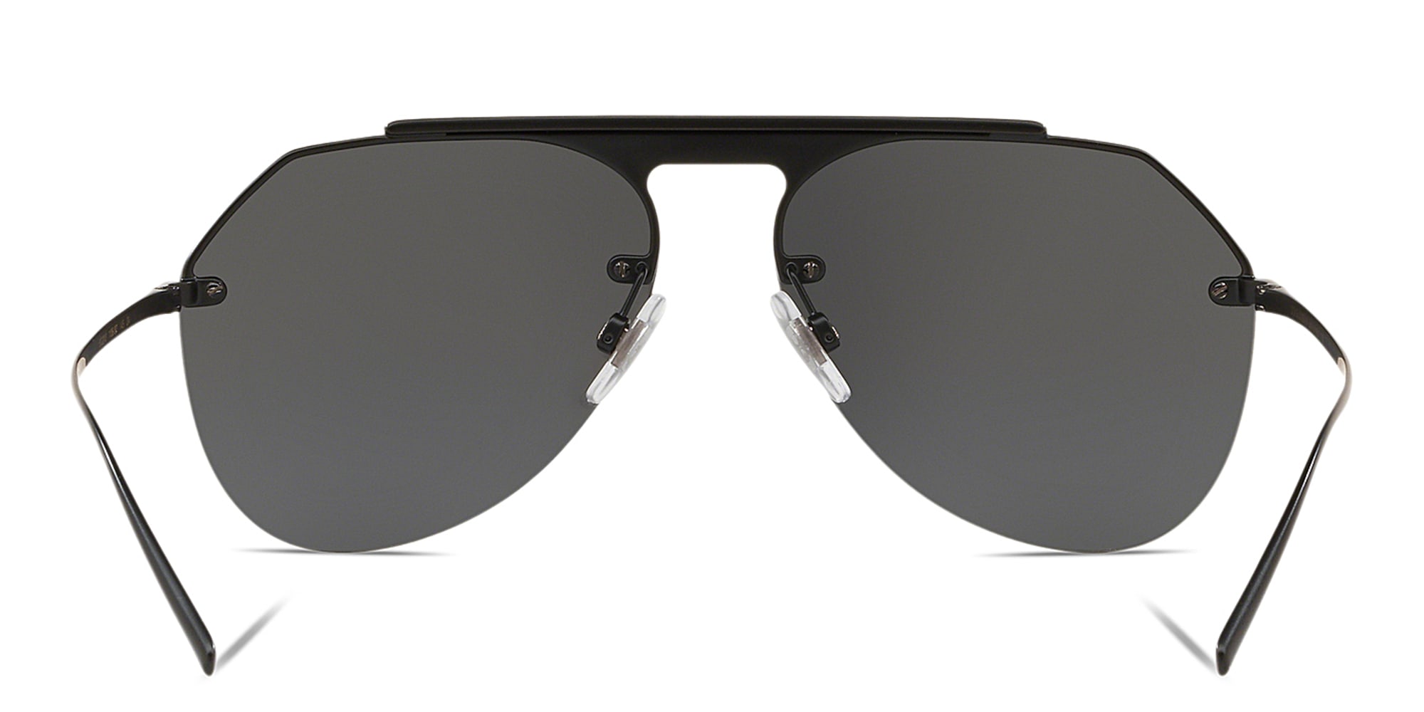 Shop Dolce & Gabbana Rimless Aviator Sunglasses in Black online.