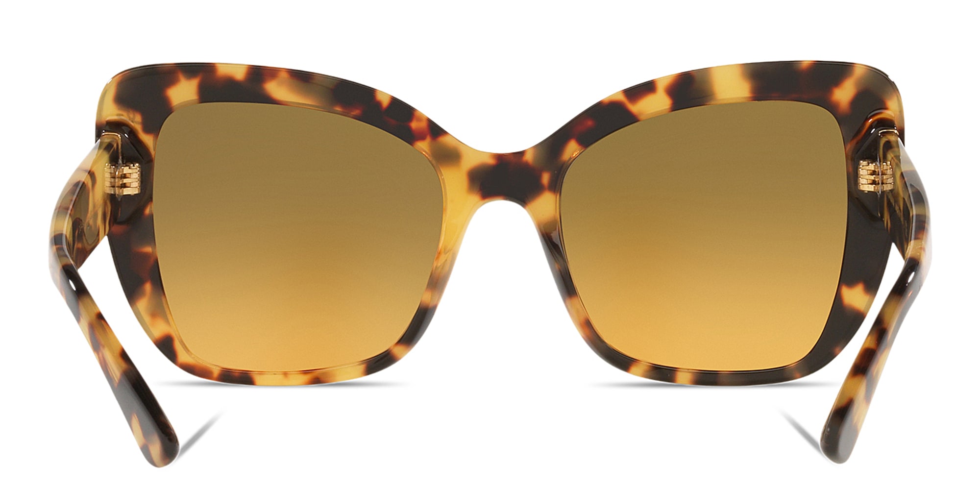 Shop Dolce & Gabbana Cat Eye Sunglasses in Yellow Havana online.