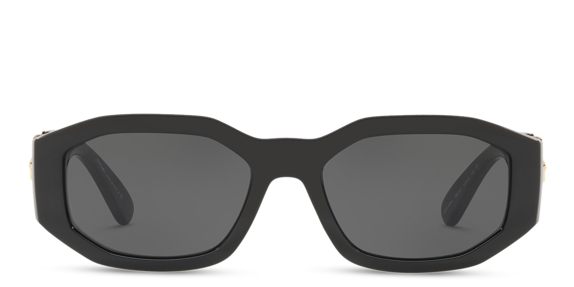 Shop VERSACE Medusa Biggie Sunglasses in Black online.