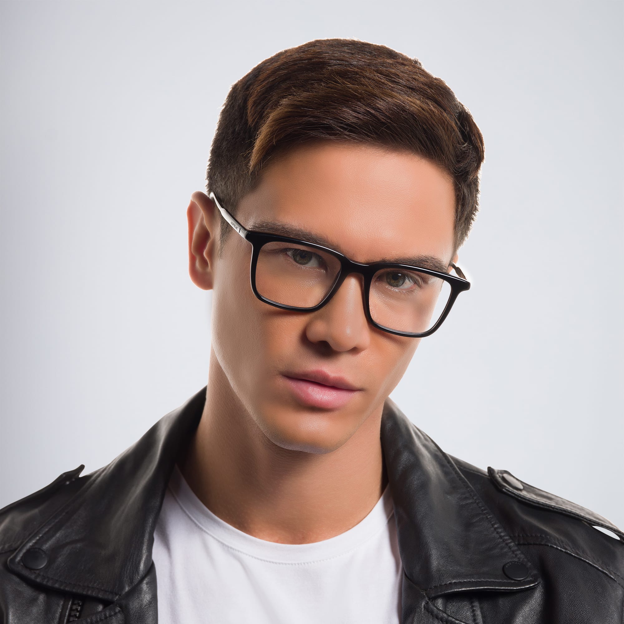 Shop MONTBLANC Square Eyeglasses in Black online.