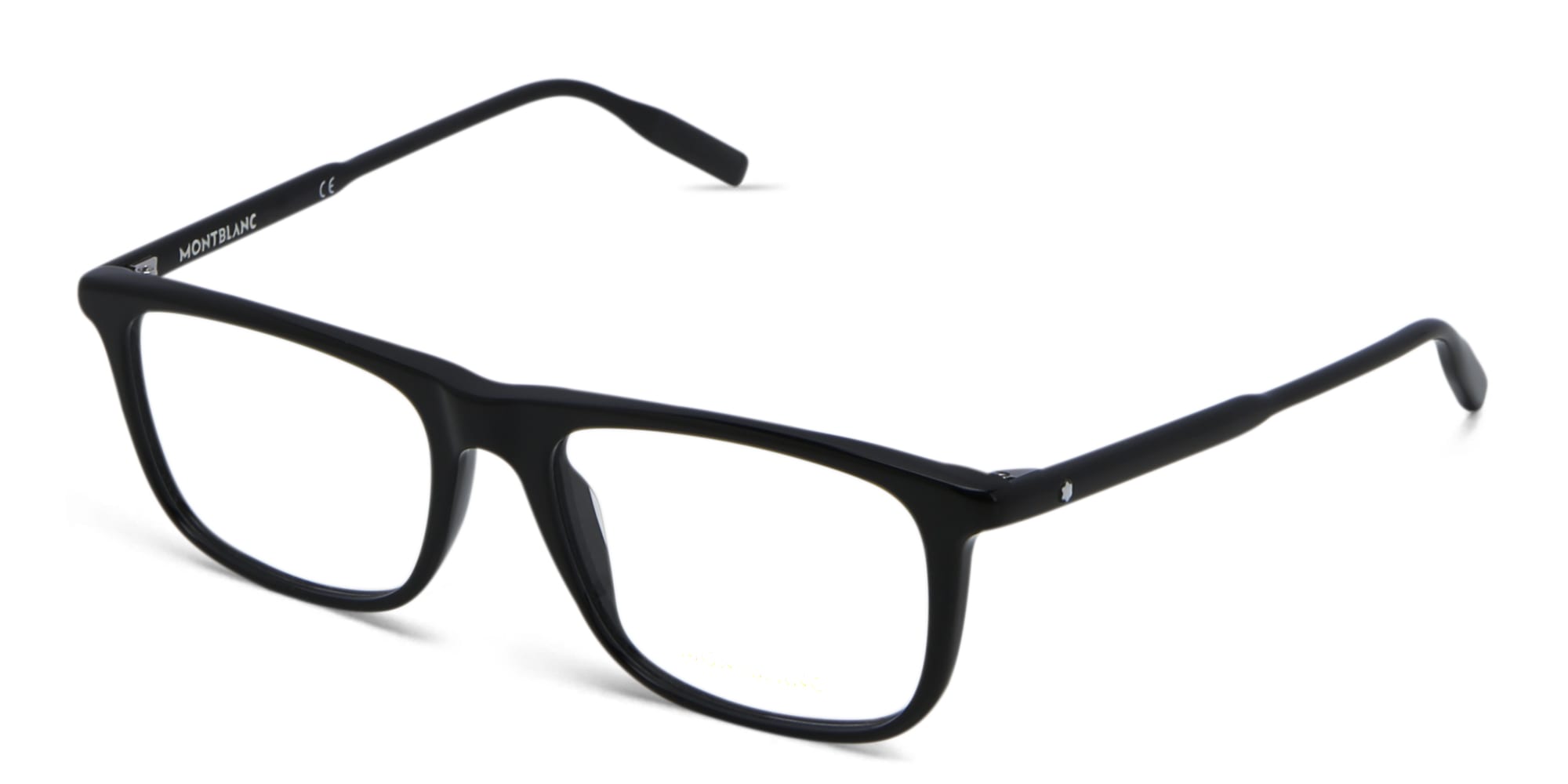 Shop MONTBLANC Rectangle Eyeglasses in Black online.