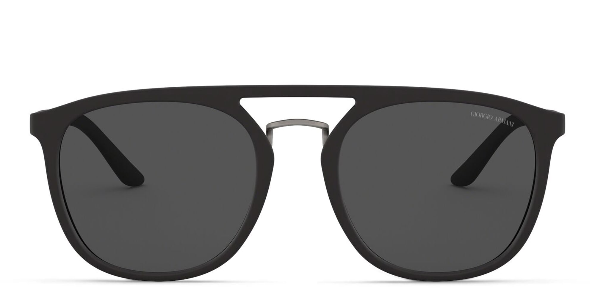 Shop GIORGIO ARMANI Square Sunglasses in Black online.