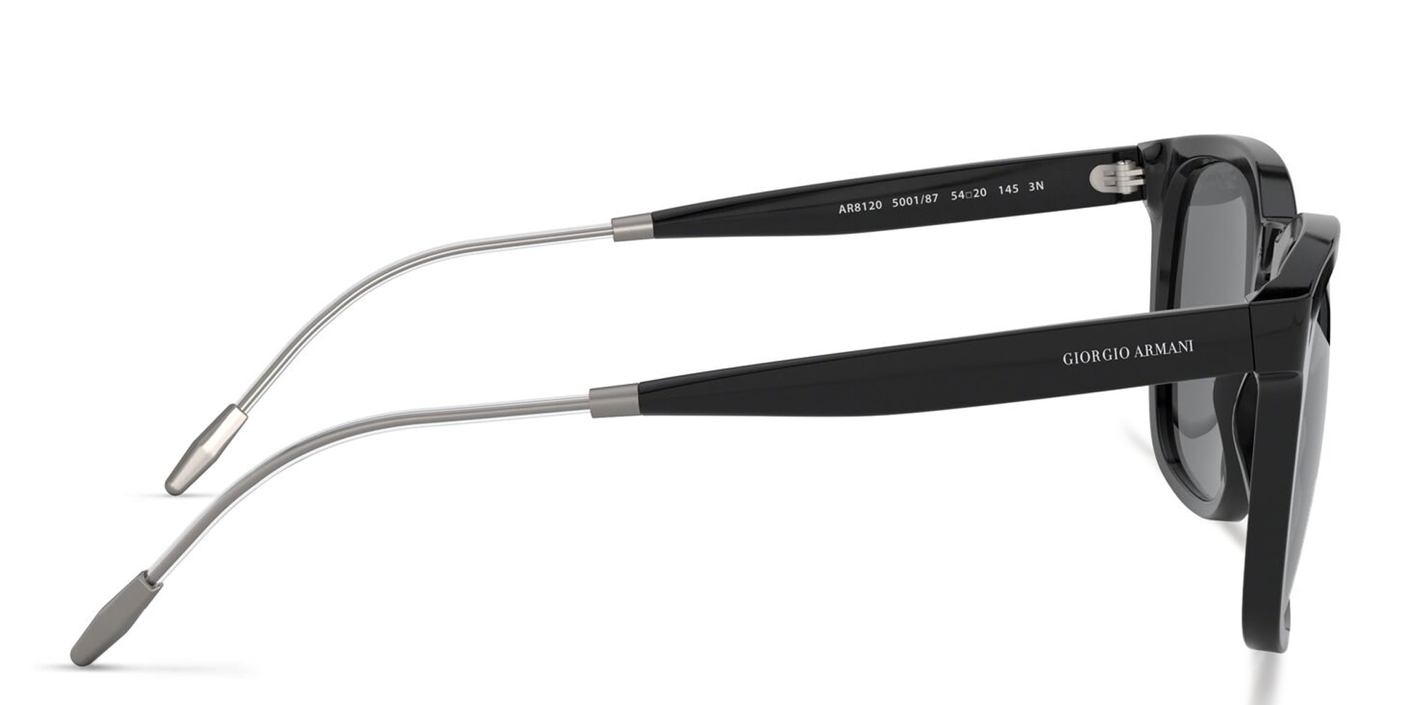 Shop GIORGIO ARMANI Square Sunglasses in Black online.