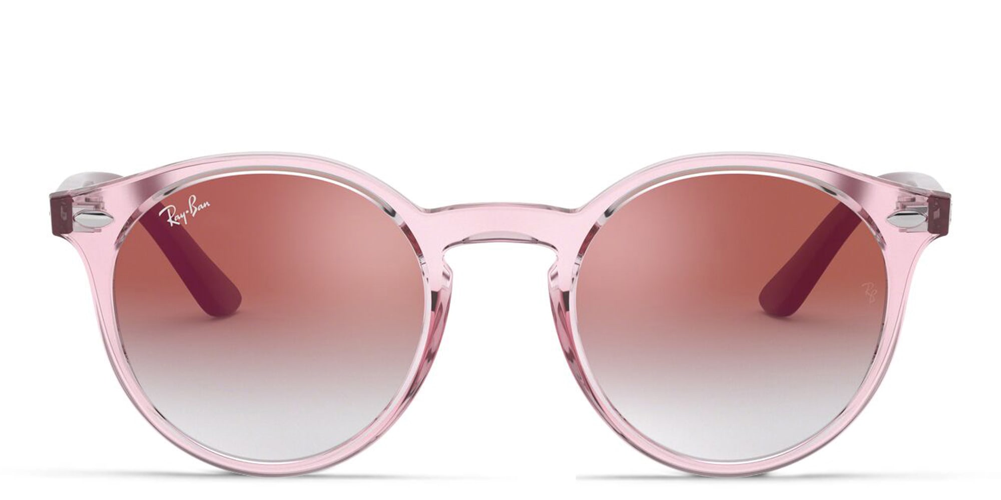 Shop Ray-Ban Kids Panthos Sunglasses in Transparent Pink online.
