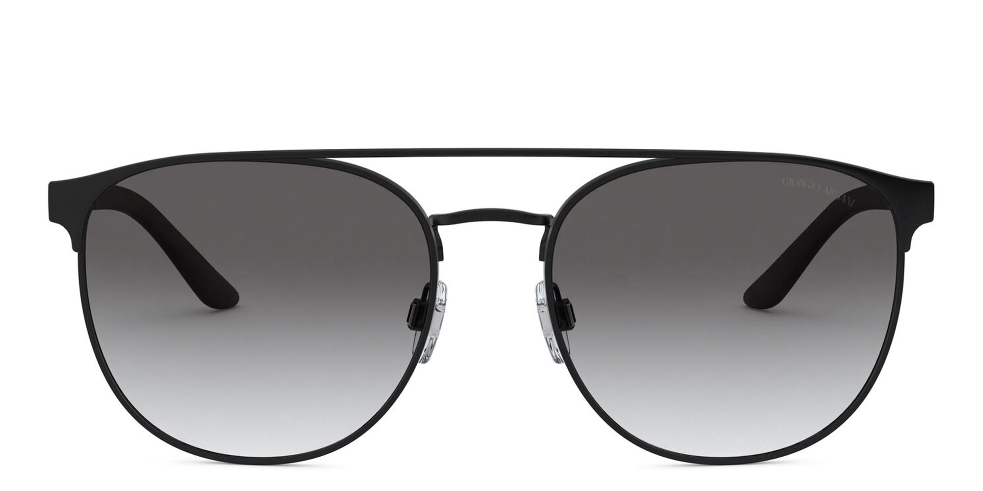 Shop GIORGIO ARMANI Square Sunglasses in Matte Black online.