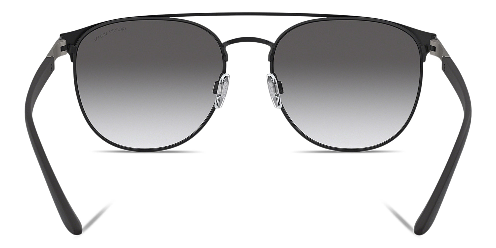 Shop GIORGIO ARMANI Square Sunglasses in Matte Black online.