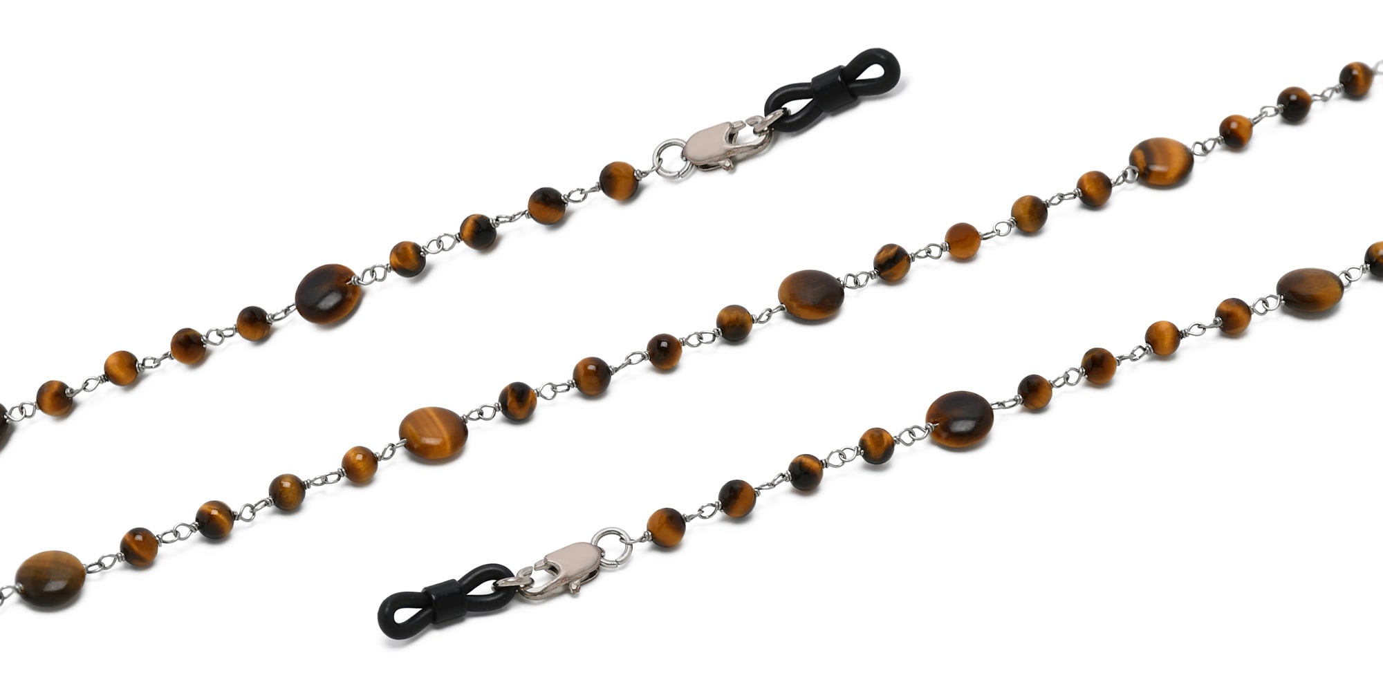 Shop Uoptic Tiger's Eye & Stainless Steel Glasses Chain online.