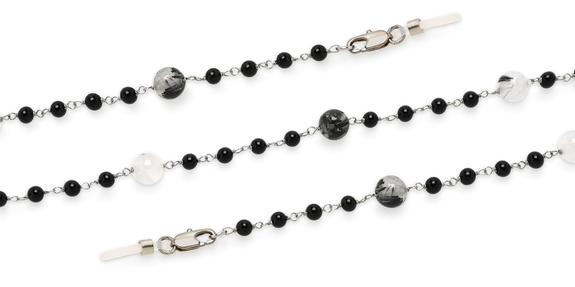 Shop Uoptic Onyx & Stainless Steel Glasses Chain online.