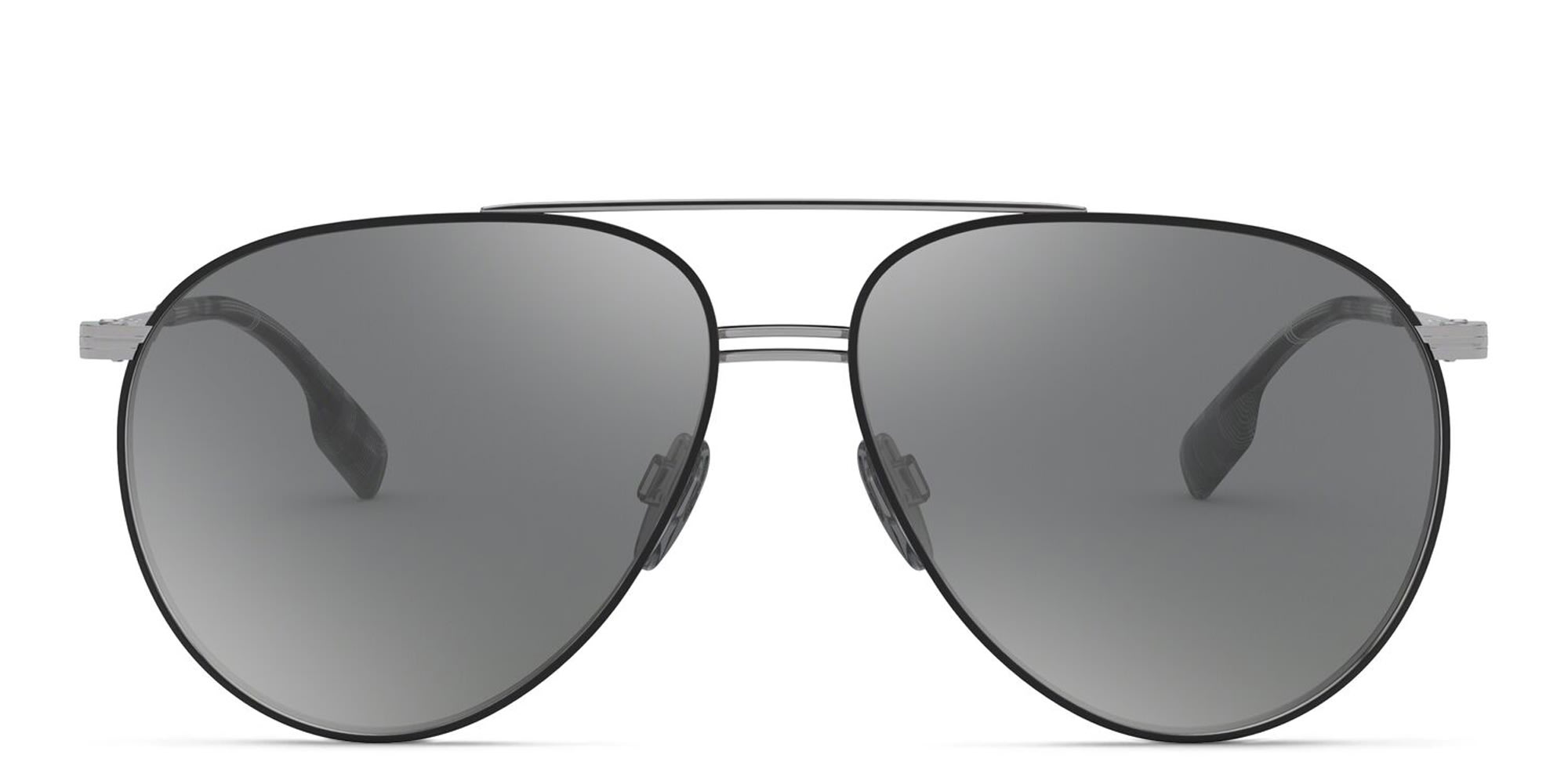 Shop BURBERRY Aviator Sunglasses in Black online.