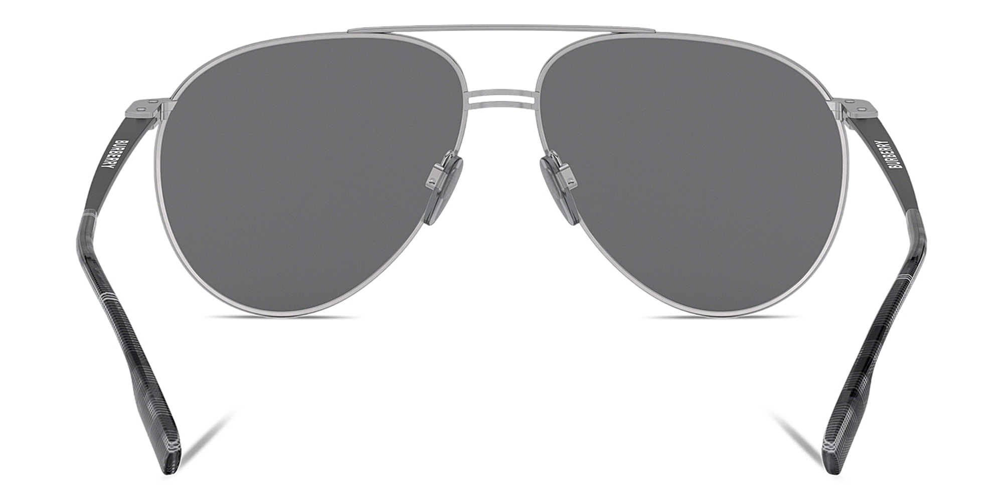 Shop BURBERRY Aviator Sunglasses in Black online.