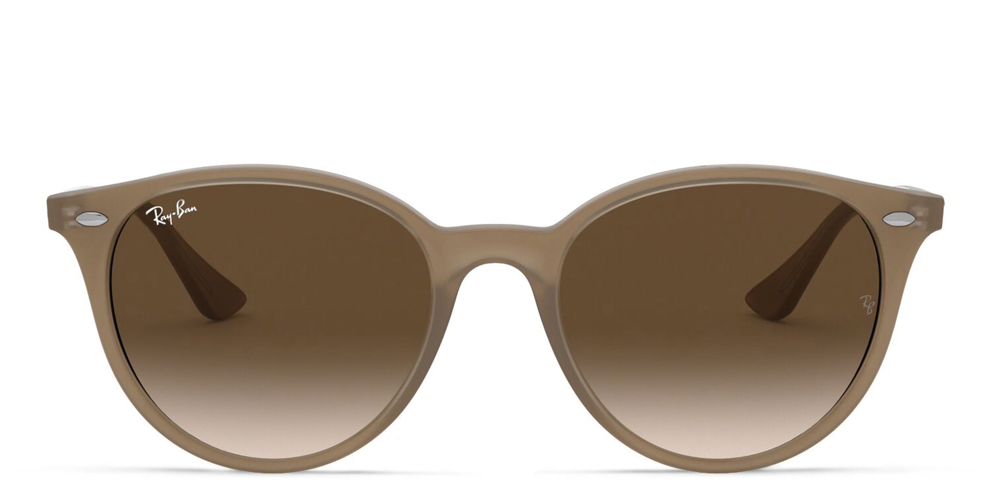 Shop Ray-Ban Unisex Round Sunglasses in Beige online.