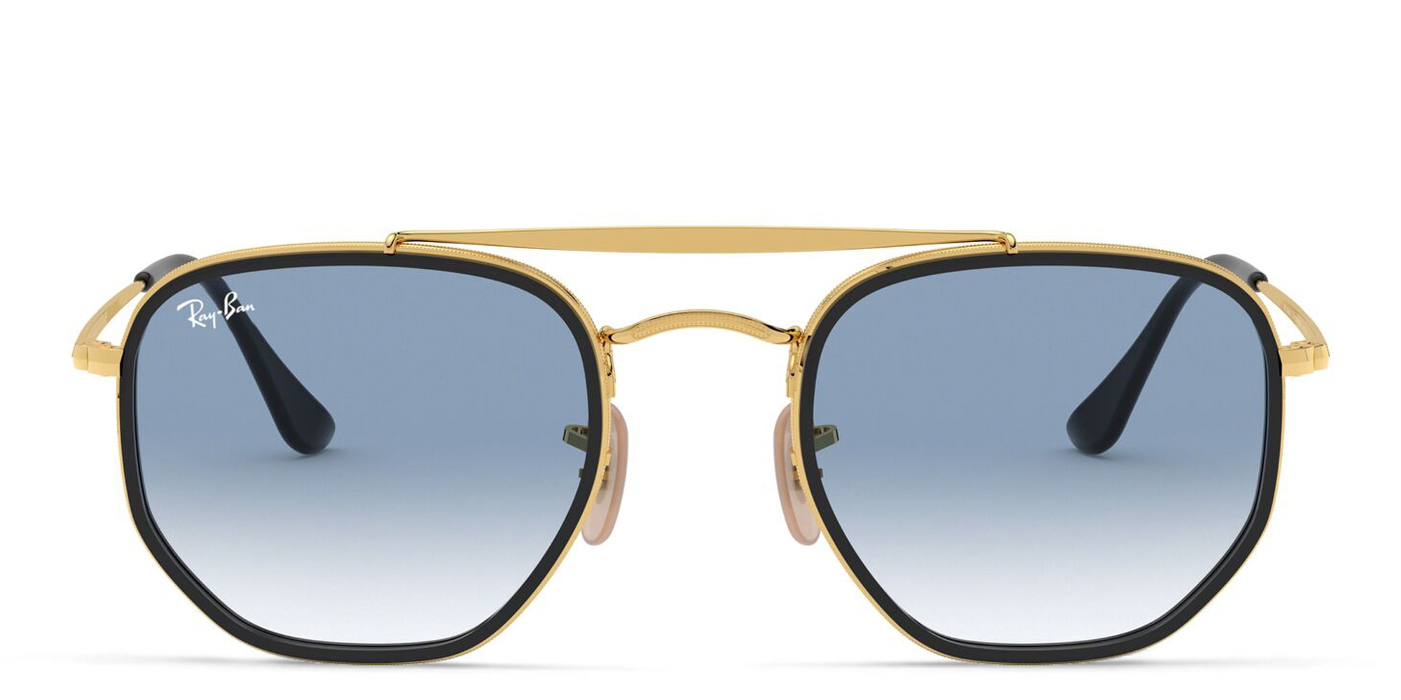 Shop Ray-Ban The Marshal II Unisex Hexagonal Irregular Sunglasses in Gold online.