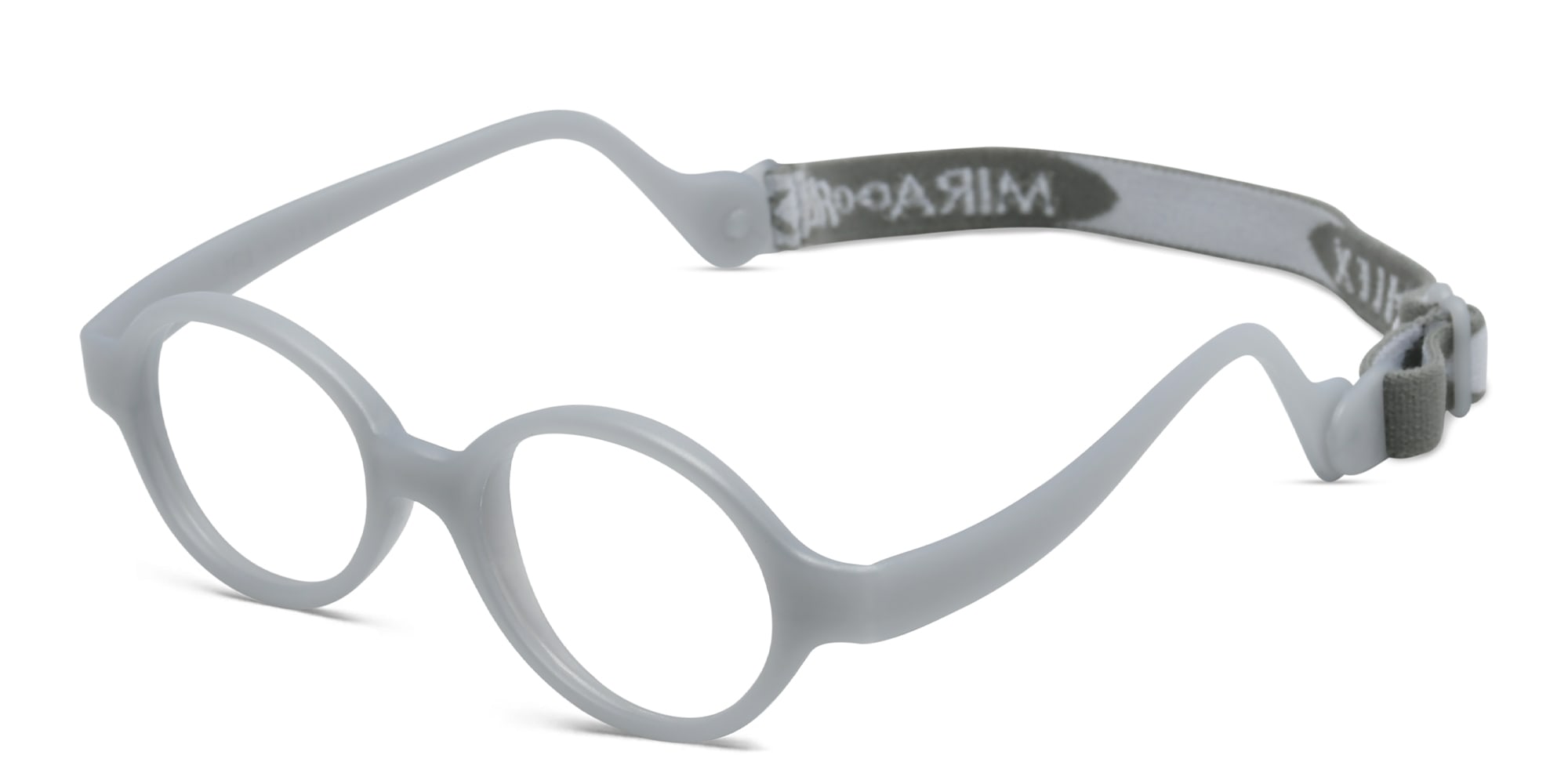 Shop Mira Flex Kids Round Eyeglasses in Grey online.