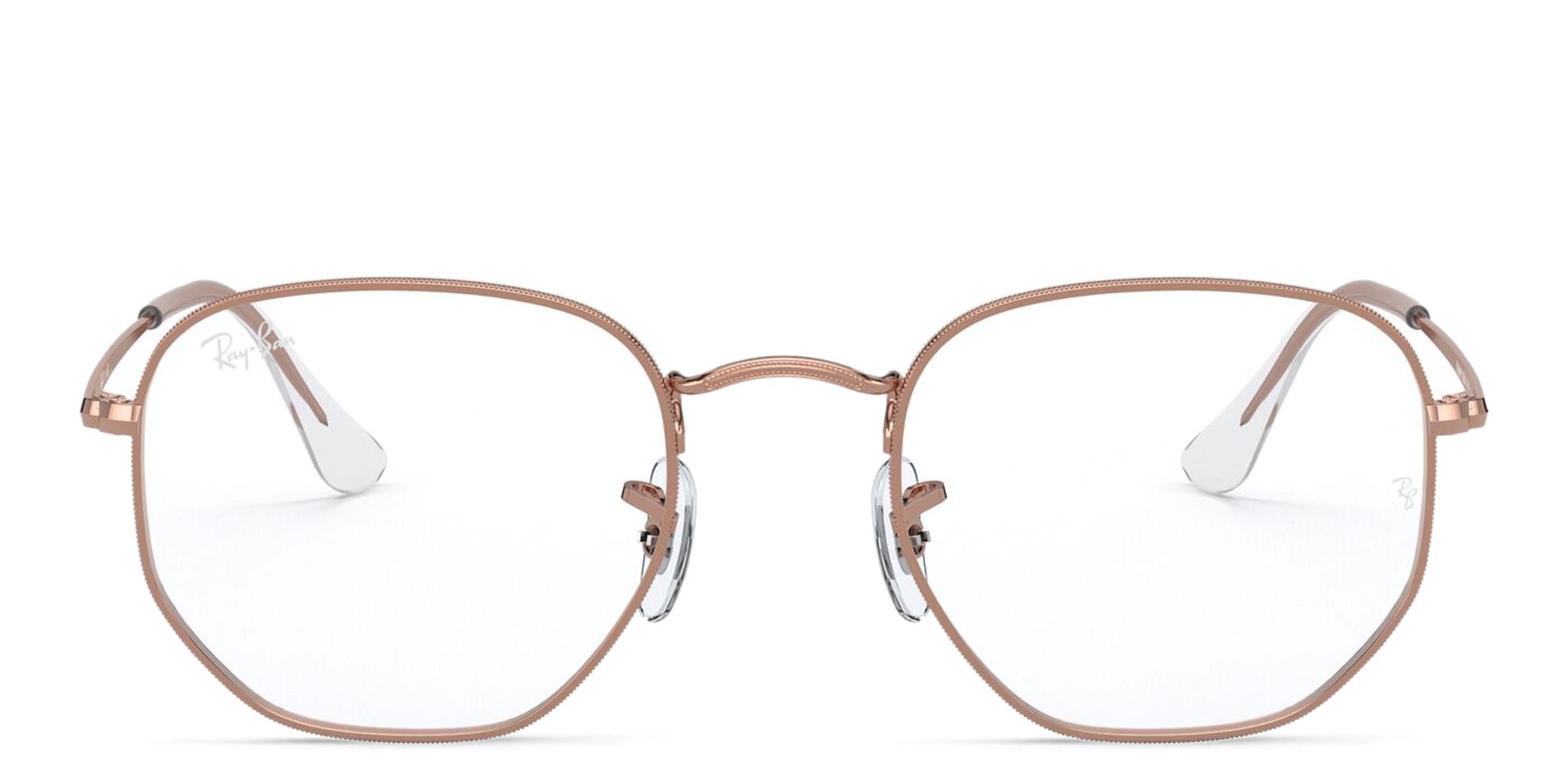 تسوق نظارة طبية بإطار سداسي غير منتظم للجنسين راي بان بلون Rose Gold أونلاين.