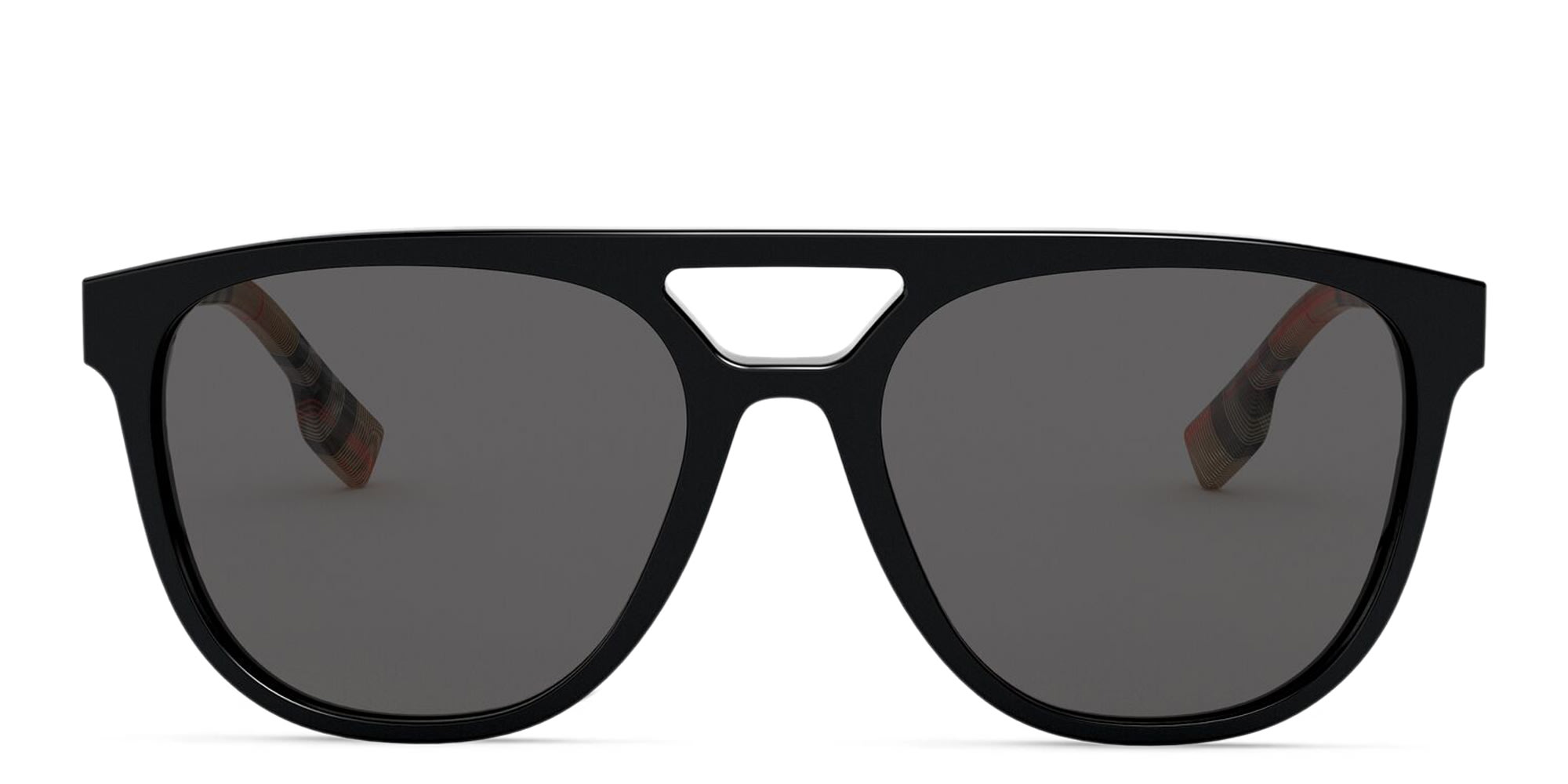 Shop BURBERRY Square Sunglasses in Black online.