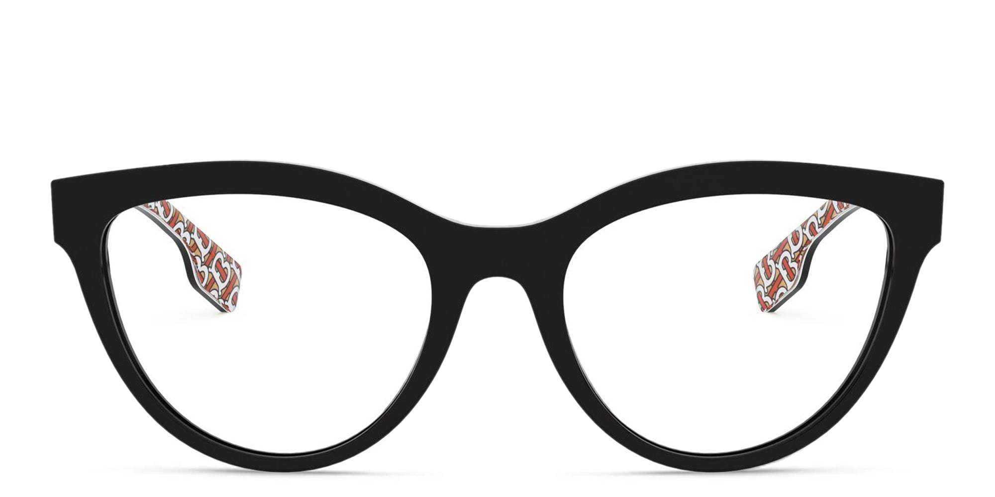 Shop BURBERRY Cat Eye Eyeglasses in Black online.