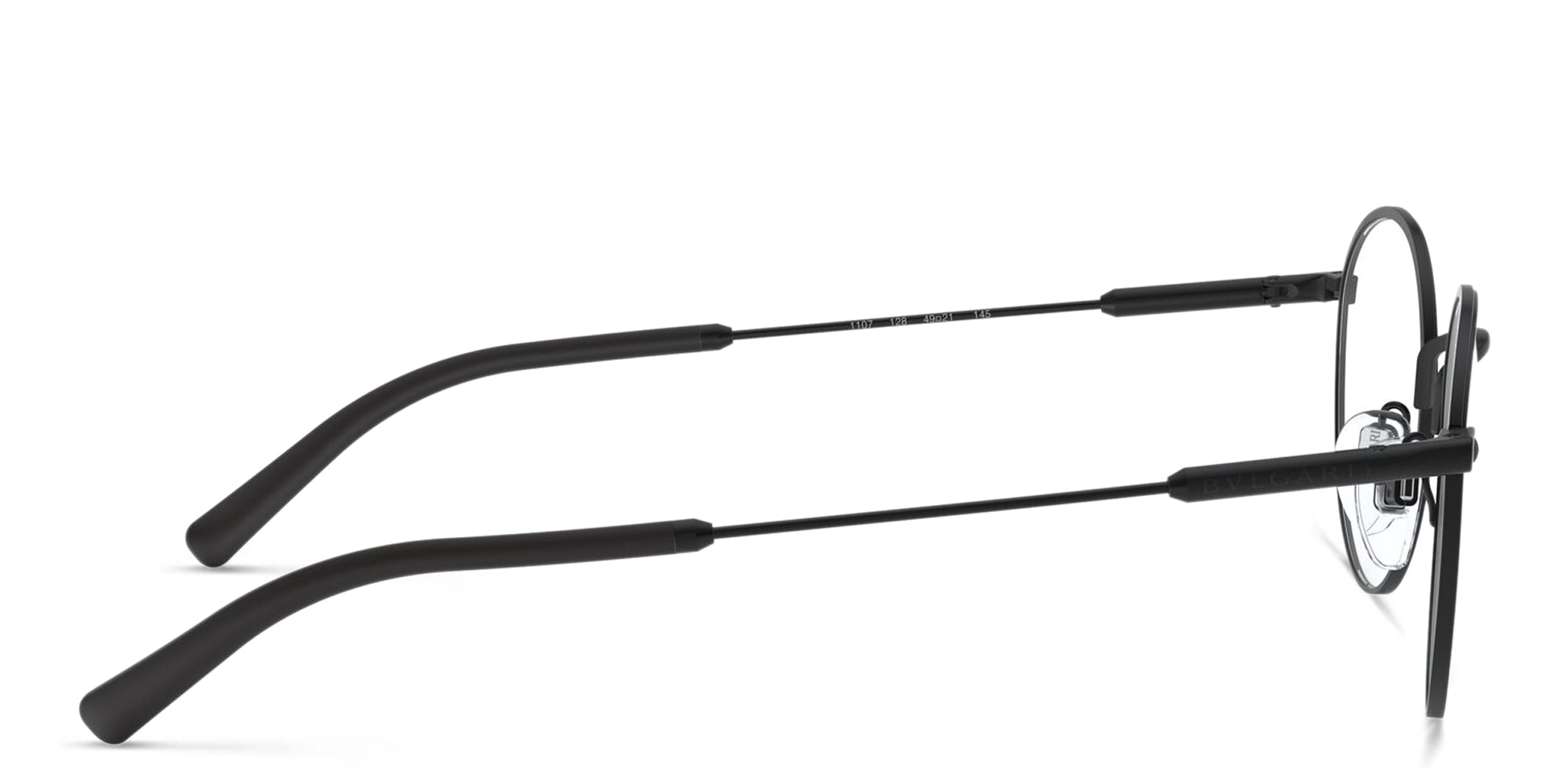 تسوق نظارة طبية دائرية بولغري بلون Matte Black أونلاين.