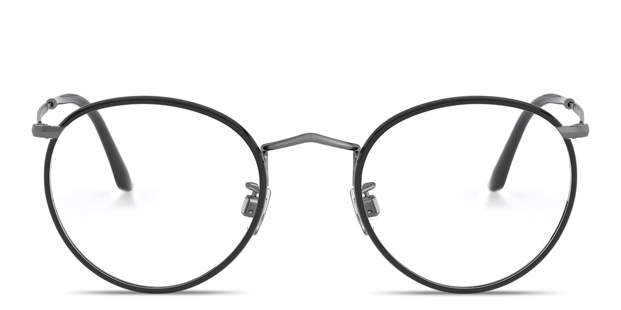 Shop GIORGIO ARMANI Round Eyeglasses in Black online.