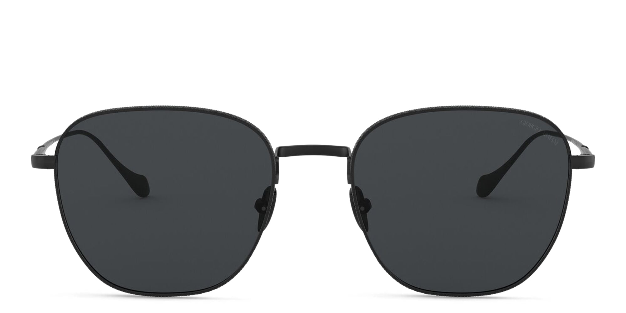 Shop GIORGIO ARMANI Square Sunglasses in Black online.