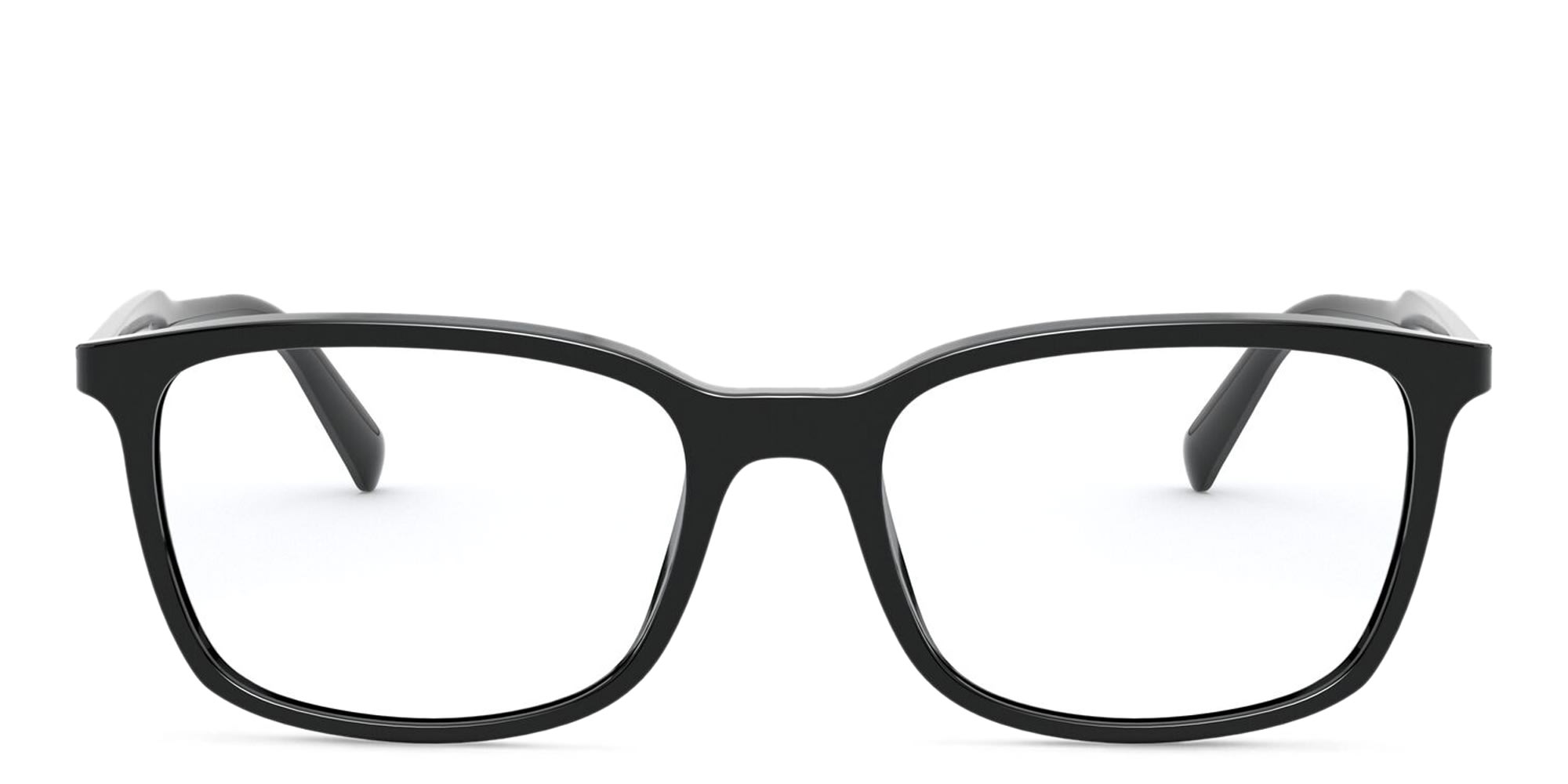 Shop PRADA Square Eyeglasses in Black online.