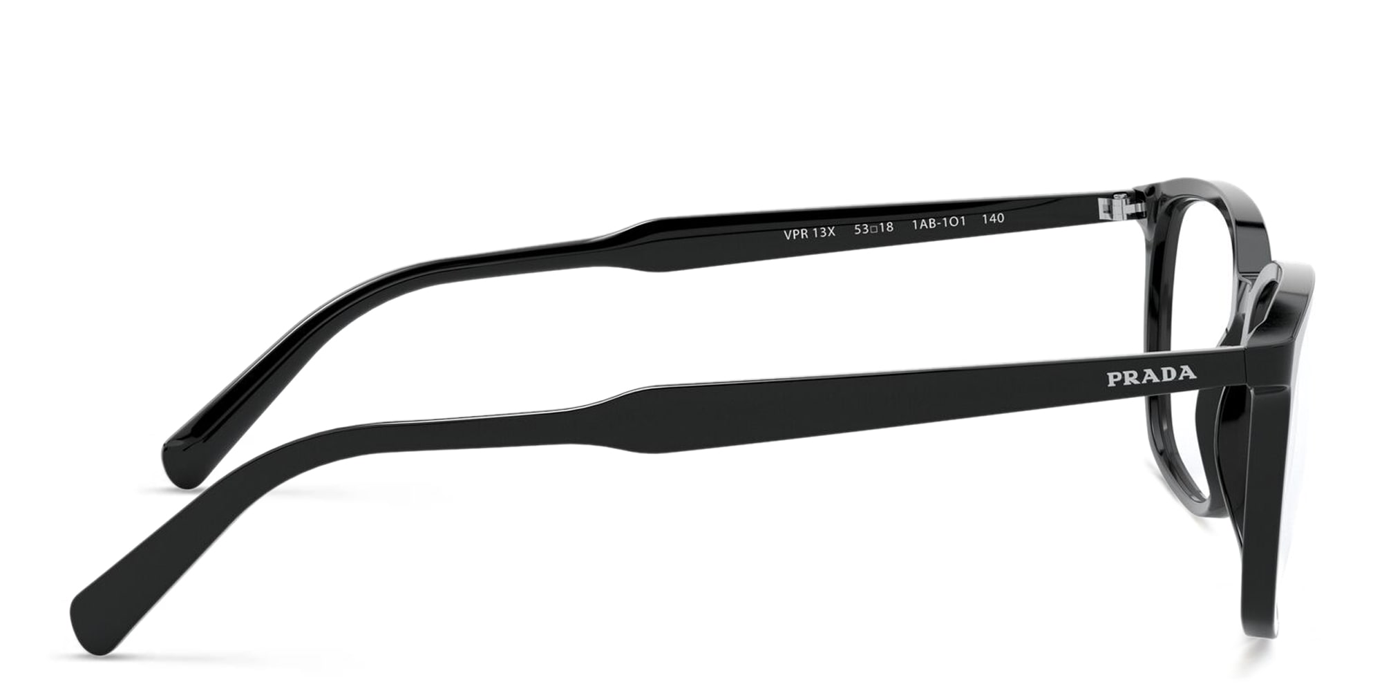 Shop PRADA Square Eyeglasses in Black online.