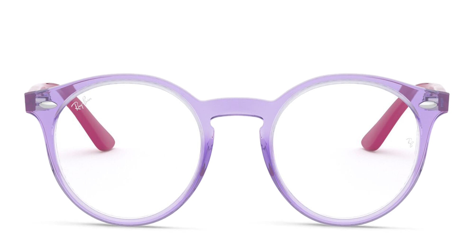 تسوق نظارة طبية بإطار دائري للأطفال راي بان جونيور بلون Transparent Violet أونلاين.