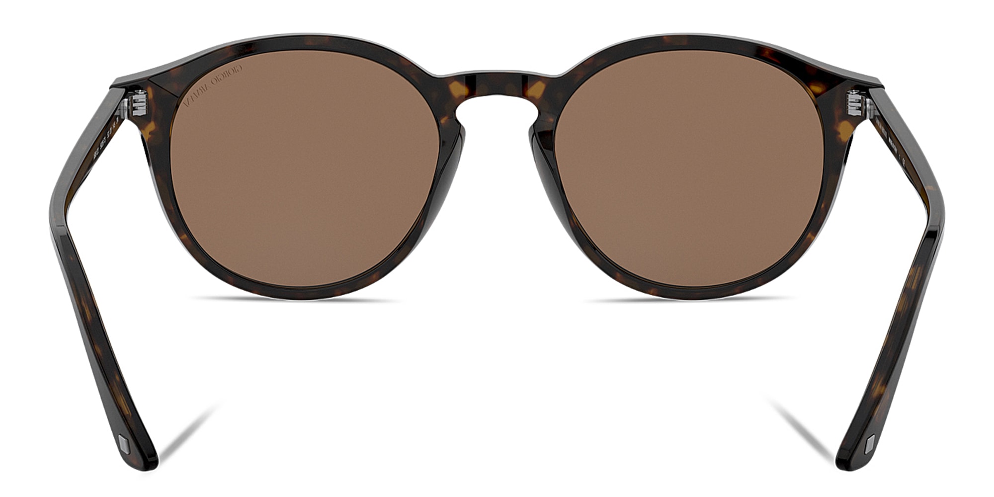 Shop GIORGIO ARMANI Round Sunglasses in Brown online.