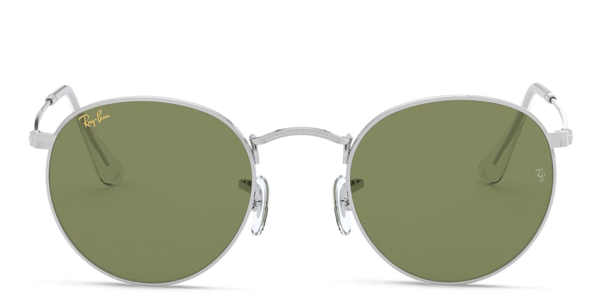 Shop Ray-Ban Round Metal Sunglasses in Silver online.