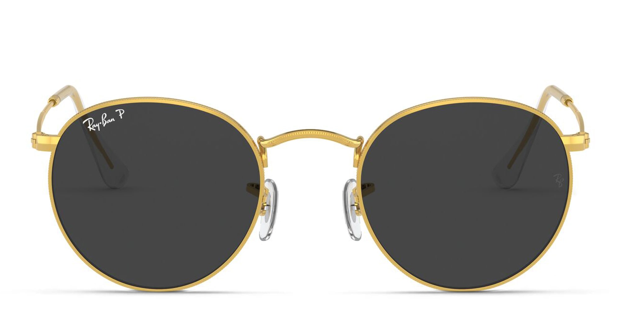 Shop Ray-Ban Round Metal Sunglasses in Gold online.