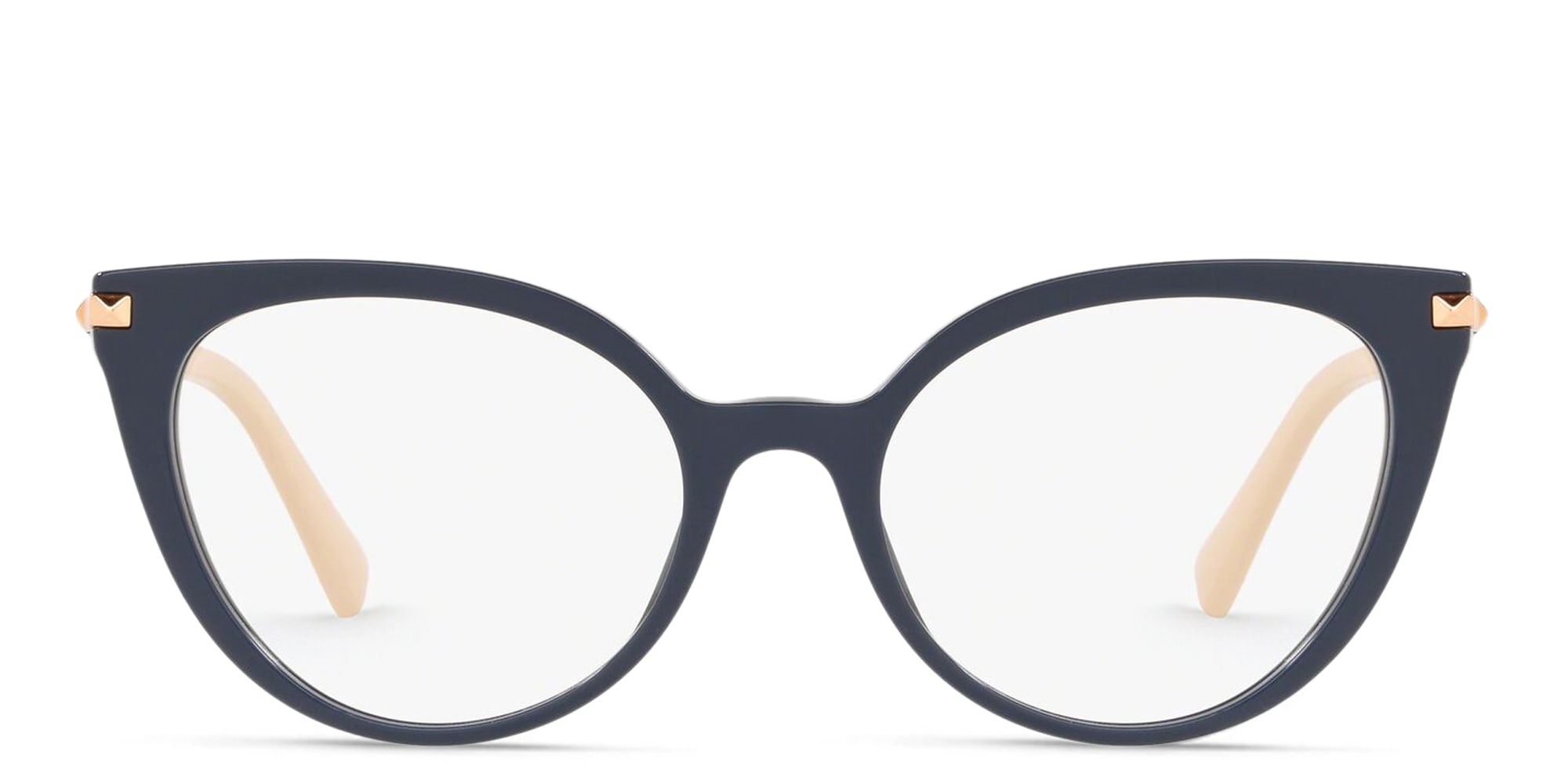 Shop VALENTINO Stud Cat-Eye Eyeglasses in Blue online.