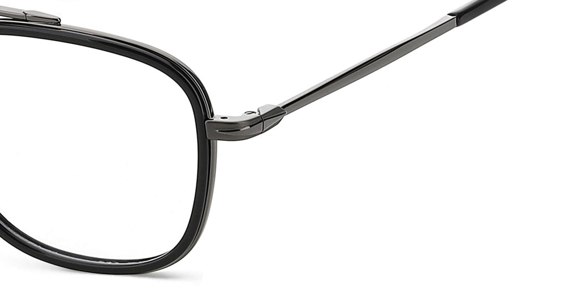 Shop DAVID BECKHAM Square Eyeglasses in Dark Ruthenium Black online.