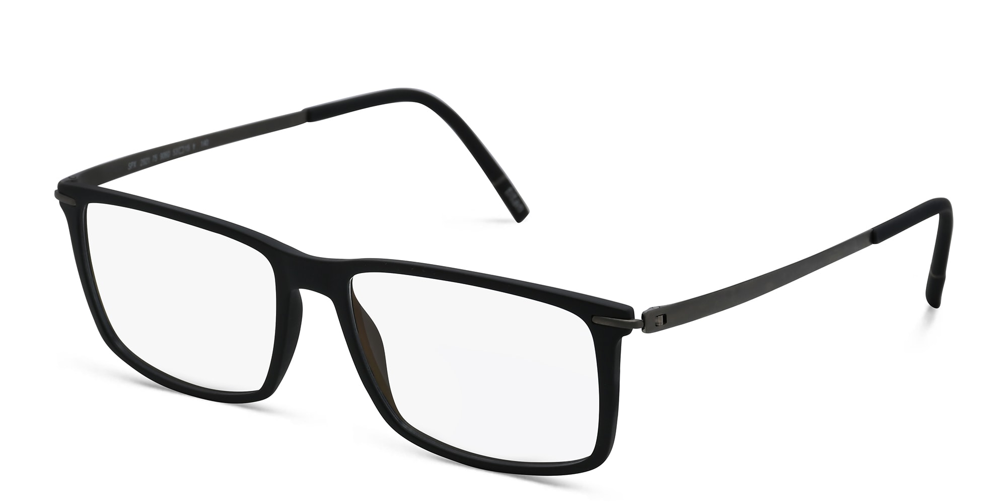 Shop Silhouette Rectangle Eyeglasses in Black online.