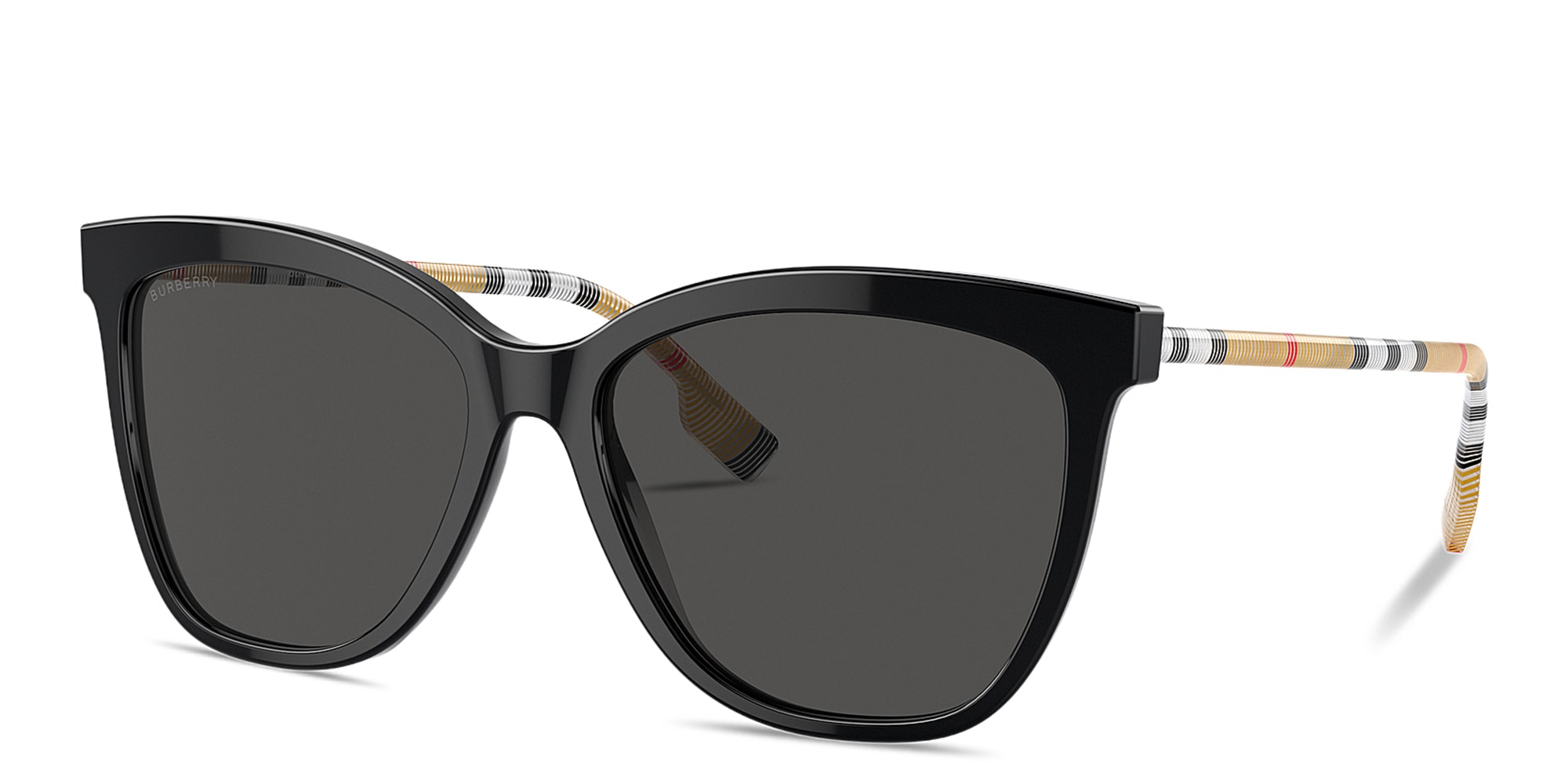 Shop BURBERRY Clare Square Sunglasses in Black online.