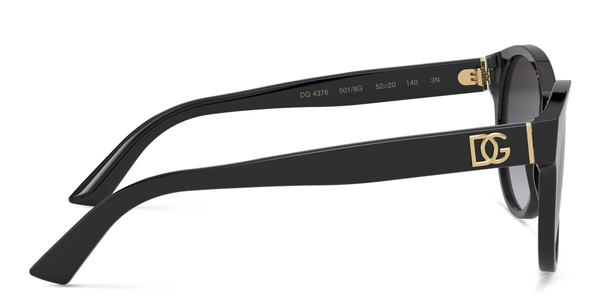 Shop Dolce & Gabbana Round Sunglasses in Black online.